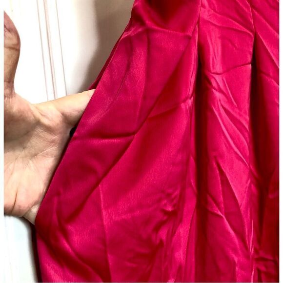 NINA PARKER - L Sz 4X NWT Plus Size Pleated Satin Palazzo Pants in Pink Yarrow. - Picture 6 of 16